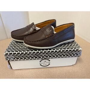 NIB Kids SZ 11 Driver Club USA Penny Driving Loafer Moccasin Shoe Brown Leather